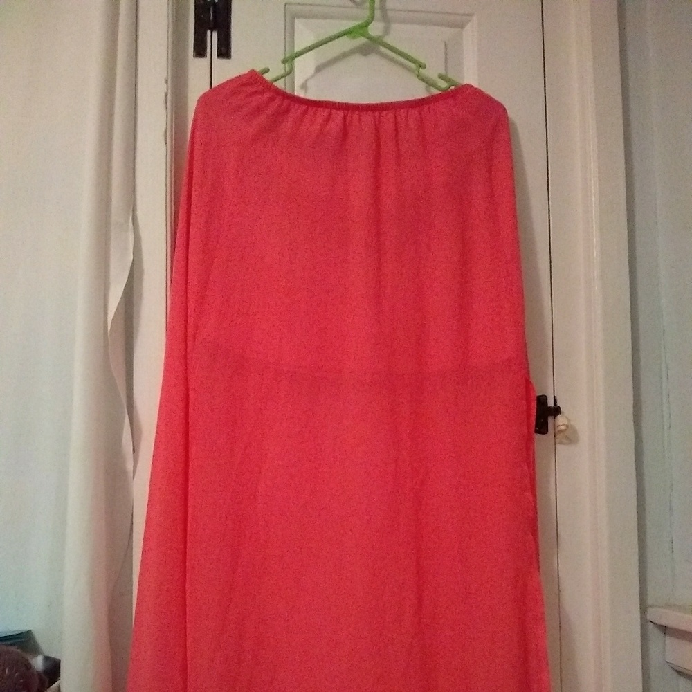 Pink mini skirt - Sheer to ankles. Size M